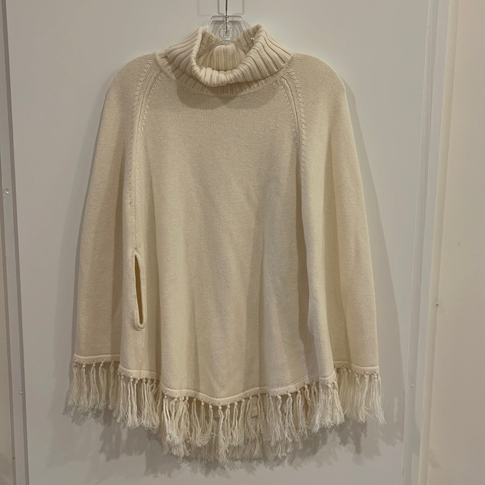 Tyler Boe Cream Sweater Poncho